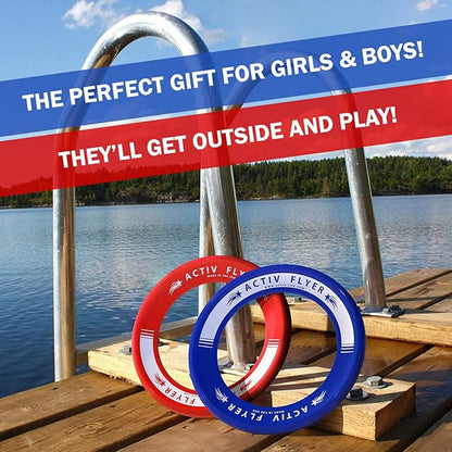 Activ Life Kid’s Flying Rings (2 Pack) They Fly Straight & Don’t Hurt, 80% Lighter Than Standard