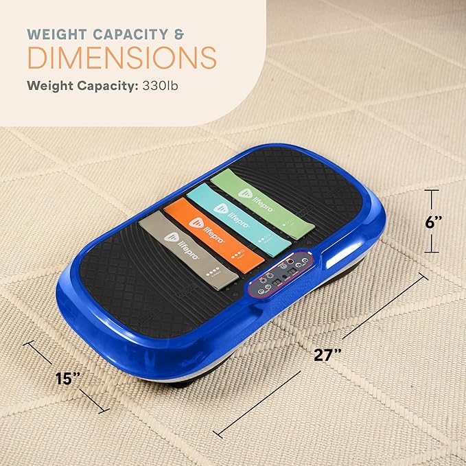 Lifepro Waver Vibration Plate Exercise Machine for Lymphatic Drainage, Muscle Activation, Full-Body