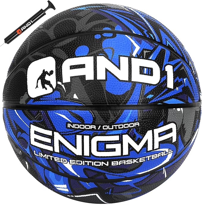 AND1 Enigma Basketball - Streetball for Indoor and Outdoor Use, Deep Channel Construction and