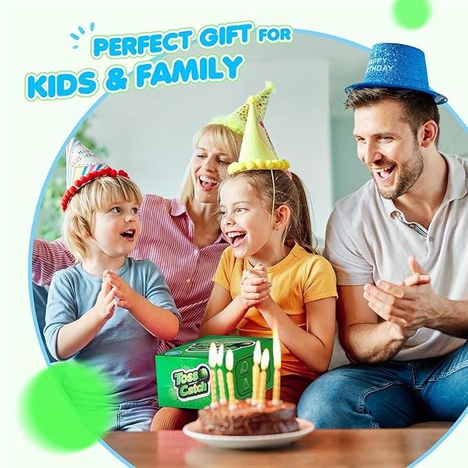 Toss and Catch Ball Set Upgraded - Kids Toys Outdoor Games for Whole Family - Water-Resistant Great