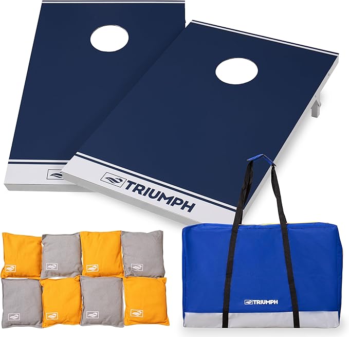 TRIUMPH SPORTS USA All-Weather Aluminum 2x3 Cornhole Set - Includes 2 Boards, 8 Cornhole Bags, and