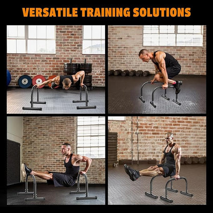 AmazeFan Parallettes Bars, High Steel Push Up Bar Strength Training For Handstands, Calisthenics
