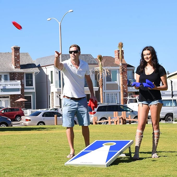 GoSports 4 x 2 ft Aluminum Cornhole Game Sets – Choose LED Lights or Standard - Set Includes 2