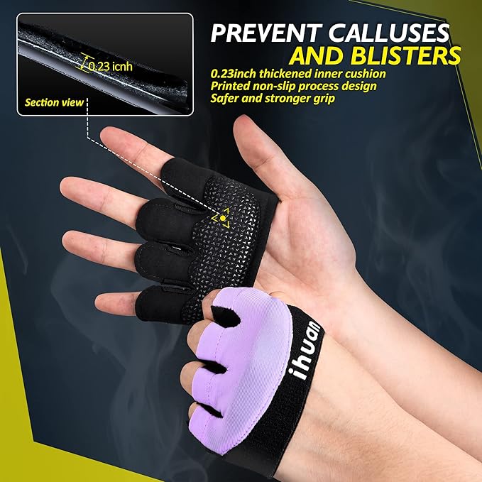 ihuan New Weight Lifting Gym Workout Gloves Men & Women, Great for Weightlifting, Exercise