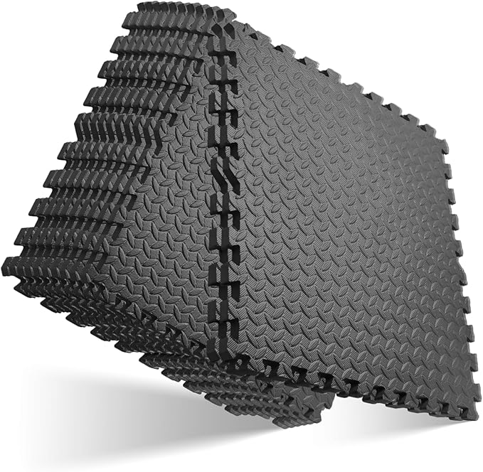 GWT Puzzle Exercise Mat, EVA Foam Interlocking Floor Tiles for Home Gym, Workout Equipment