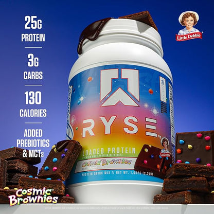 RYSE Loaded Protein Powder - Little Debbie Cosmic Brownie - 25g Whey Protein Isolate & Concentrate