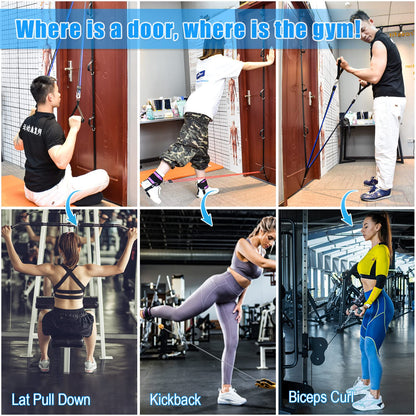 Brebebe Door Anchor Strap for Exercises, Multi Point Anchor Gym Attachment for Home Fitness