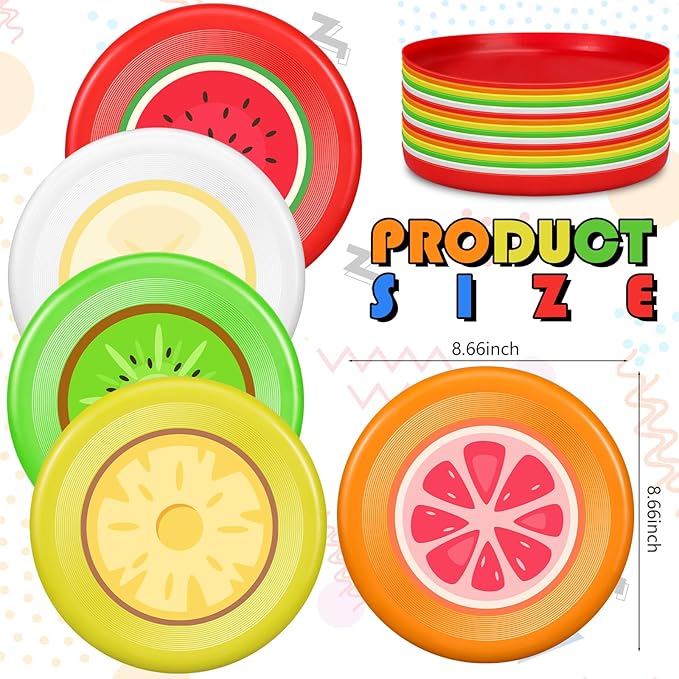 10 Pack Flying Disc Disk Flyer Disc Outdoor Training Interactive Flying Discs Bulk for Adults Dogs