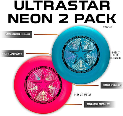 Discraft Ultrastar Ultimate Discs 1 & 2 Packs, Standard Size, for Competitive & Casual Play