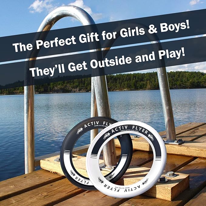 Activ Life Kid’s Flying Rings (2 Pack) They Fly Straight & Don’t Hurt, 80% Lighter Than Standard