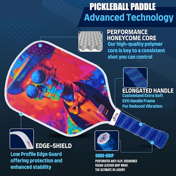 4Joy Pickleball Paddle Premio Series - Thermoformed Premium T700 Carbon Fiber Pickleball Paddless