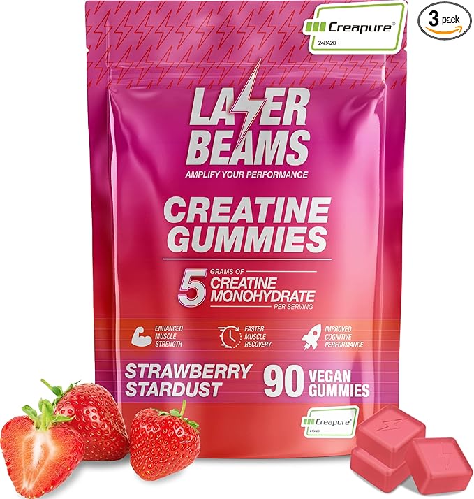 Creatine Monohydrate Gummies - 5g Creapure Creatine per Serving - Vegan - Boost Muscle Strength