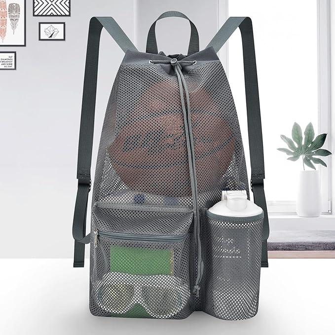 Mildbeer Large Drawstring Backpack for Men Women Athletic Gym Sports Workout Beach Swimming