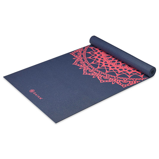 Gaiam Yoga Mat Classic Print, 4mm Non-Slip Mat (Pink Marrakesh)