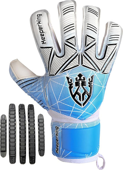 Soccer Goalie Goalkeeper Gloves for Kids Boys Youth & Adult,Latex Strong Grip Palms with Removable