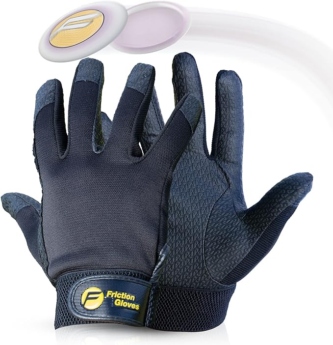 Disc Sports Gloves - Rubberized Palm and Fingers for Amazing Grip on All Your Throws - Perfect for
