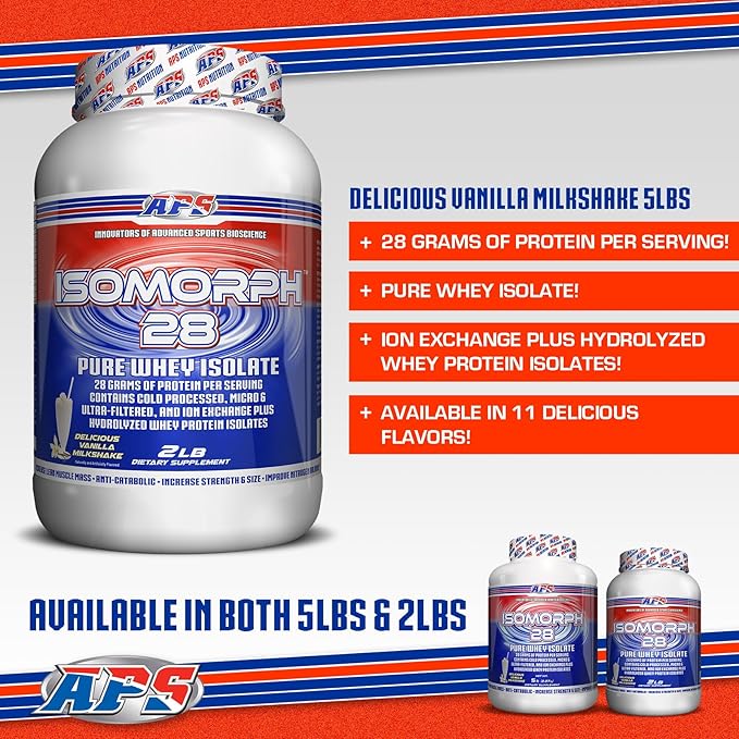 APS Nutrition IsoMorph 28 Protein Powder | Pure Whey Isolate | Cold Pressed, Ultra- Filtered, & Ion