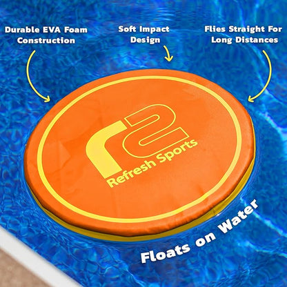 Fun Flying Toy for Kids, Teens & Adults - Beach Soft Disc - Durable Design Floats On Water - Use As
