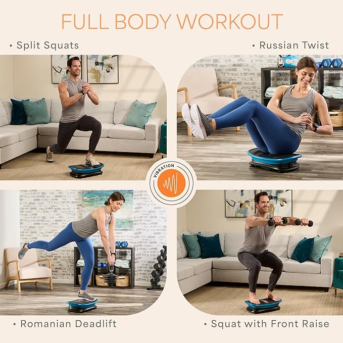 Lifepro Voice-Controlled Linear Vibration Plate ??Whole Body Curved Vibrating Platform with Heat