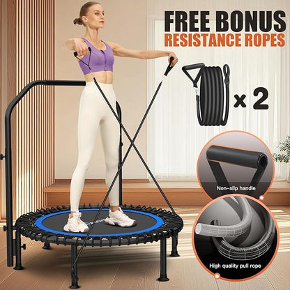 Bungee Rebounder Trampoline,ANCHEER 40" Foldable Fitness Trampoline with 4-Level Adjustable