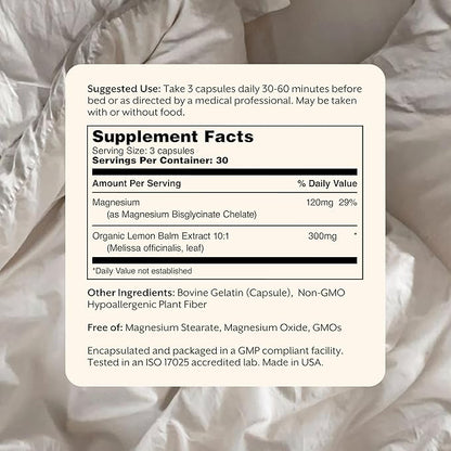 Promix Nutrition Relax | Sleep + Muscle Recovery | Magnesium + Lemon Balm - 90 Count Capsule