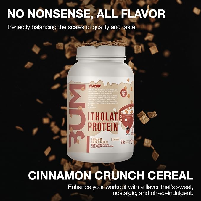 RAW Whey Isolate Protein Powder, Cinnamon Crunch (CBUM Itholate Protein) - 100% Grass-Fed Sports