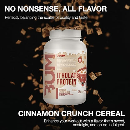 RAW Whey Isolate Protein Powder, Cinnamon Crunch (CBUM Itholate Protein) - 100% Grass-Fed Sports