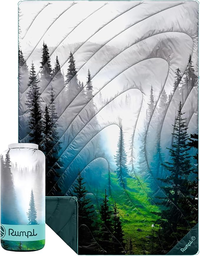 Rumpl Original Puffy Blanket - Warm, Water-Resistant Camping Blanket with 100% Recycled Synthetic