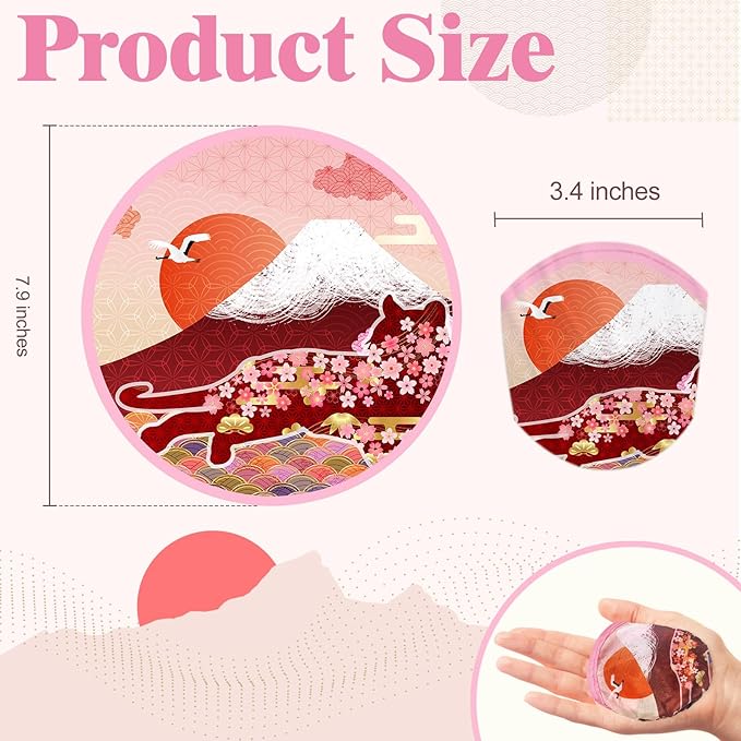 Mototo Foldable Flying Disc Fans, 36PCS Japanese Foldable Disc Fan 8 Inch Pop up Round Collapsible