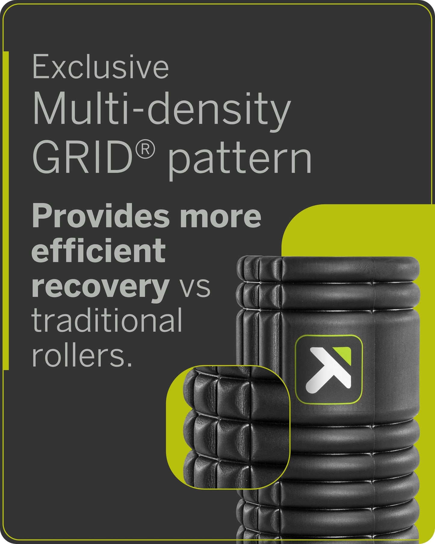 TriggerPoint Grid 1.0 Foam Roller - 13" Multi-Density Massage Roller for Deep Tissue & Muscle