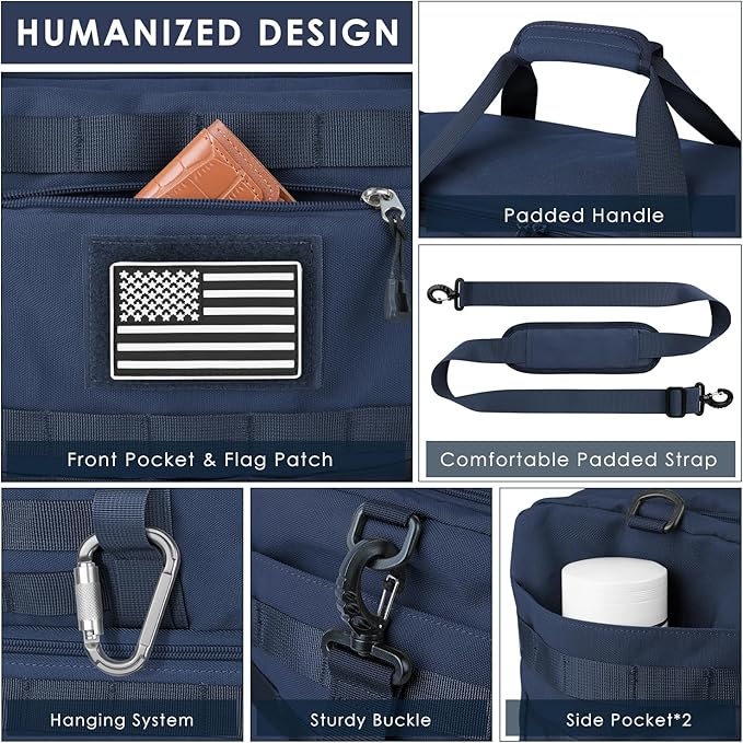 ETRONIK Travel Bag for Men Women, Gym Bag & Tactical Duffle Bags for Travel, Carry on with Toiletry