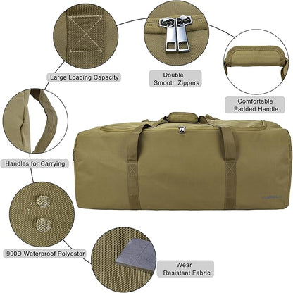 Large Duffle Bag 100L, Travel Duffel Bag for Men, Water & Tear Resistant Travel Bag, Extra Large