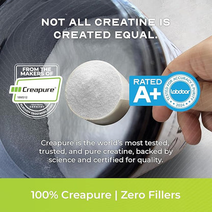 Muscle Feast Creapure Creatine Monohydrate Powder, Vegan Keto Friendly Gluten-Free Easy to Mix
