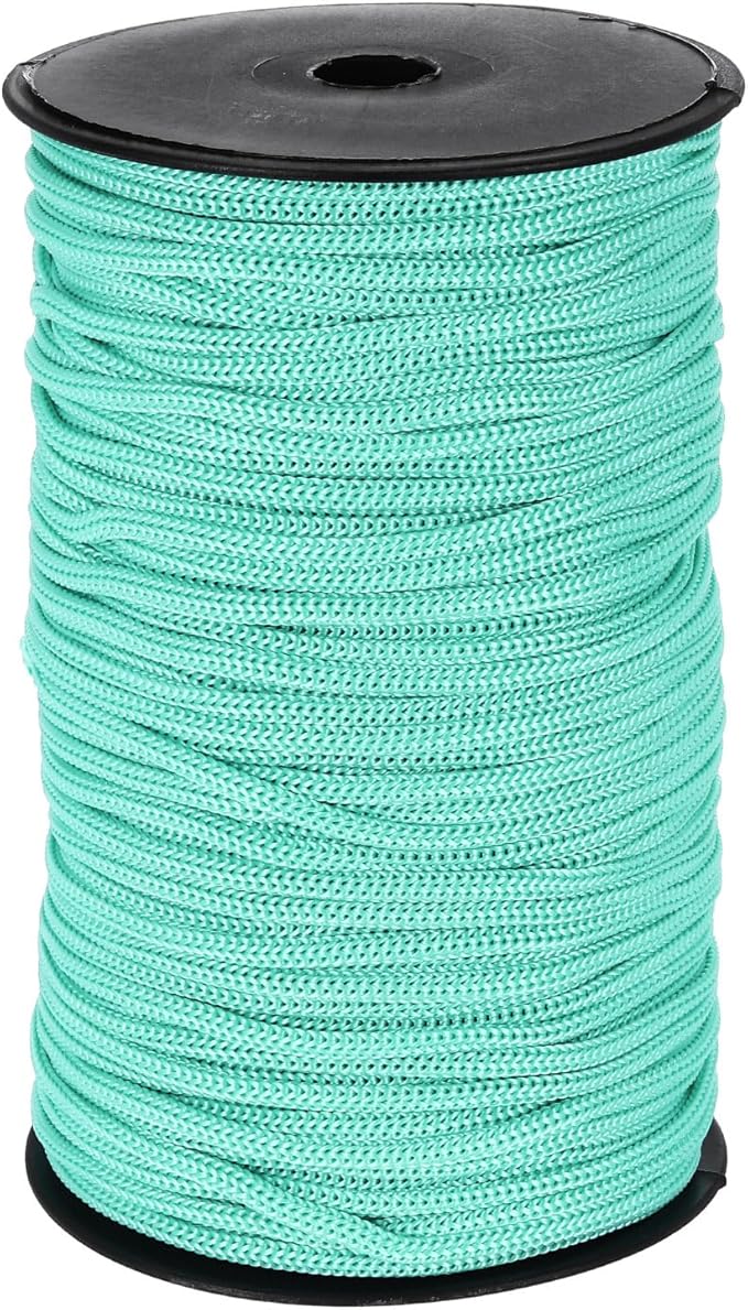 MECCANIXITY 3/16 Inch Polypropylene Rope Braided Ropes, 328ft Nylon Rope Hollow Utility Cord for