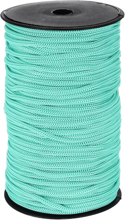 MECCANIXITY 3/16 Inch Polypropylene Rope Braided Ropes, 328ft Nylon Rope Hollow Utility Cord for