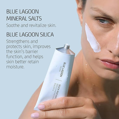 Blue Lagoon - Deep Cleansing Silica Face Mask For Enhanced Glow - Hydrating and Moisturizing Face