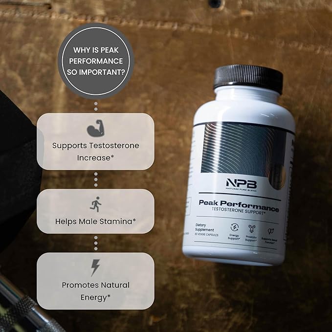 Nature's Pure Blend Peak Performance ??Testosterone Supplement for Men with D-Aspartic Acid