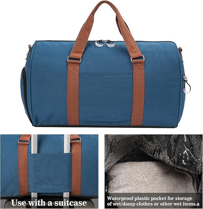 Kuston Sports Gym Bag with Shoe Compartment&Wet Pocket,Travel Duffel bag,Weekend Bag,Workout Bag