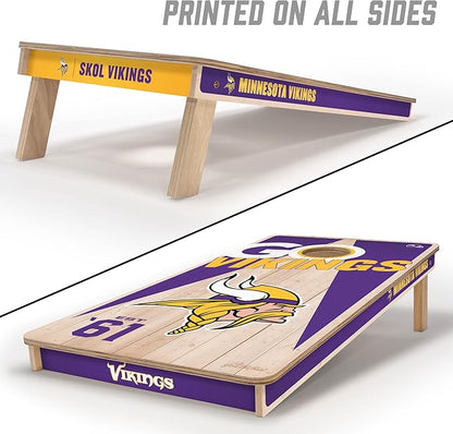 YouTheFan NFL 2’ x 4’ Professional Wood Cornhole Game