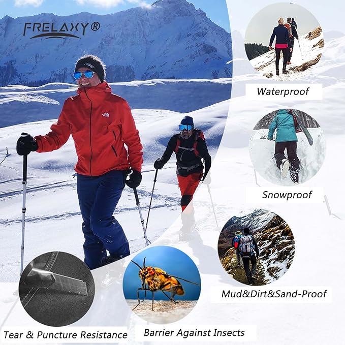 Frelaxy Leg Gaiters Ultra HIGH-Performance Hunting Gaiters, 100% Waterproof Hiking Gaiters with