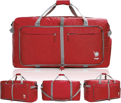Bago Large Foldable Duffel Bags for Traveling Women & Men - 100L Packable Duffle Bag for Travel