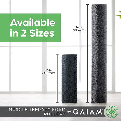 Gaiam Restore Foam Roller for Muscle Massage - Deep Tissue Muscle Massager for Sore Muscles &