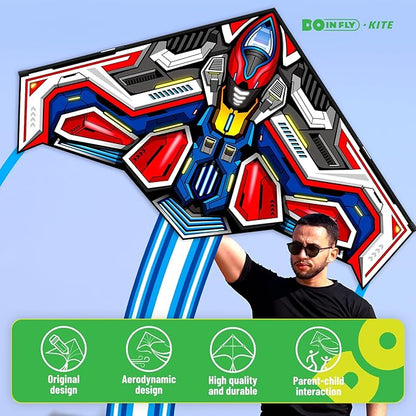 Delta Kites for Kids & Adults, Extremely Easy to Fly, Single Line Beach Kite