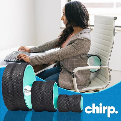 Chirp Wheel Foam Roller ??Targeted Back & Neck Relief, Lumbar Spine Stretcher, Spinal Decompression