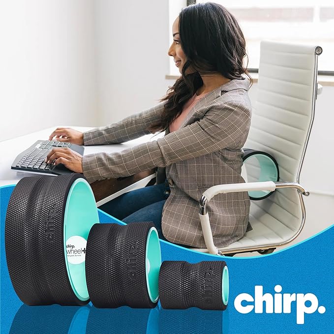 Chirp Wheel Foam Roller ??Targeted Back & Neck Relief, Lumbar Spine Stretcher, Spinal Decompression