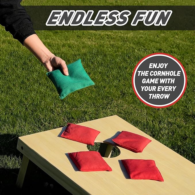 Cornhole Bags Set of 8 Regulation Corn Hole Bean Bags for Cornhole Game, Professional Weather