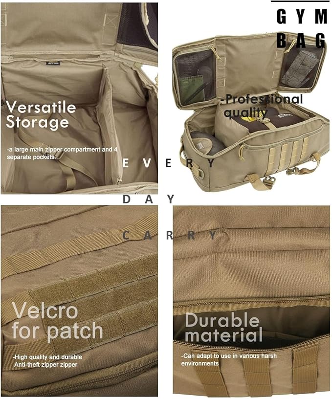 Gym Bag Duffle Bags Backpack - Travel Weekender Bag for Men Women Workout Bag for