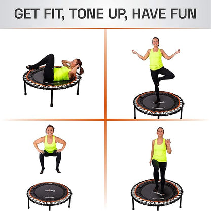 MXL FIT Bounce PRO Bungee Rebounder - Premium Indoor Mini Trampoline for Adults and Kids, Silent