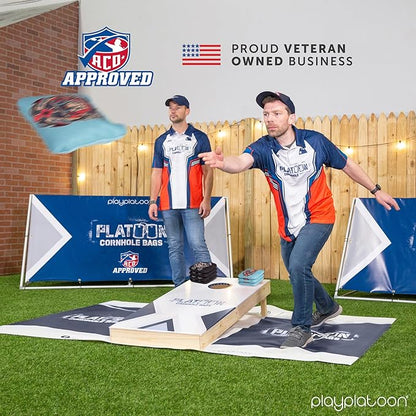 Play Platoon Cornhole Bags Set of 8 Regulation Professional Corn Hole Bean Bags ACO Approved