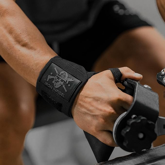 Iron Infidel Wrist Wraps for Weightlifting - 18" and 24" Heavy Duty Support for Working Out, Gym